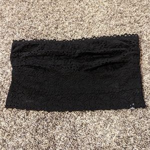 Aerie long line bandeau crop top. Black, size large.